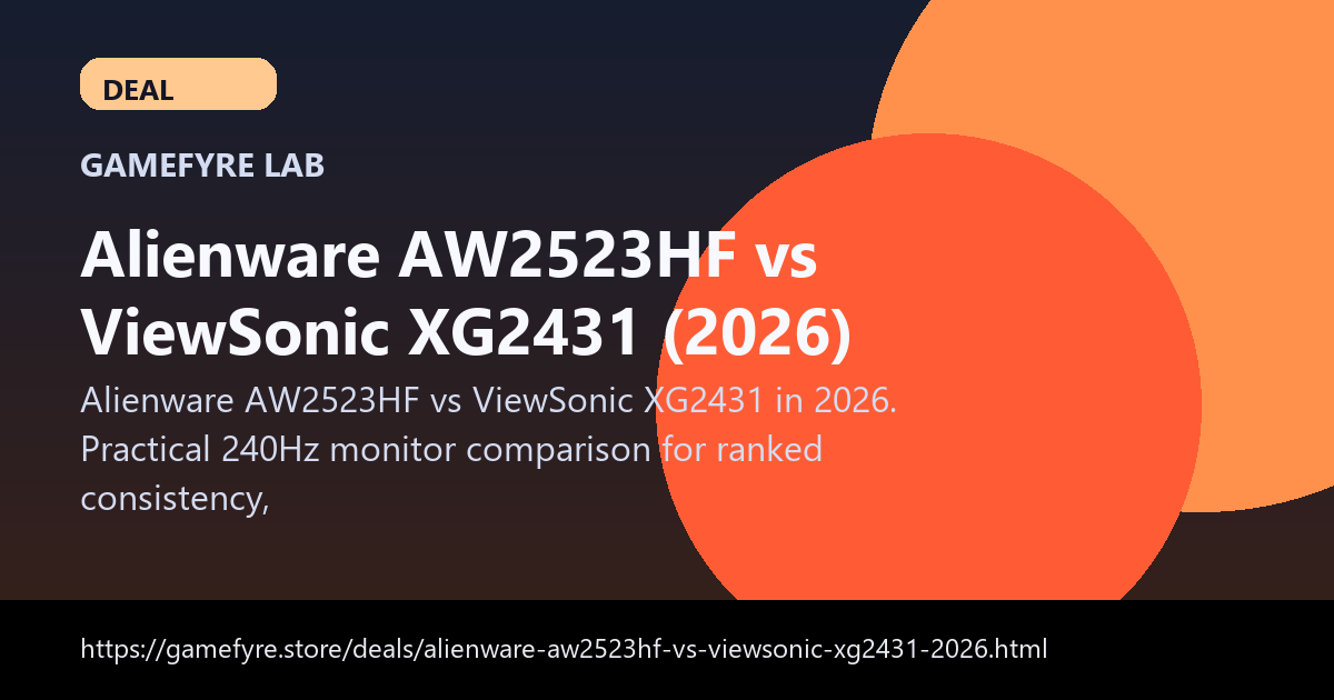 Alienware AW2523HF vs ViewSonic XG2431 (2026) visual buying guide
