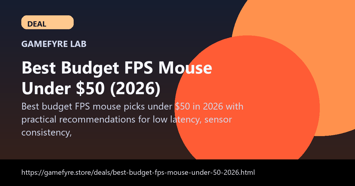 Best Budget FPS Mouse Under $50 (2026) visual buying guide