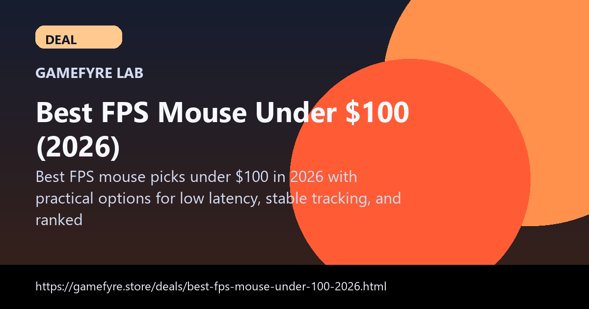 Best FPS Mouse Under $100 (2026) visual buying guide