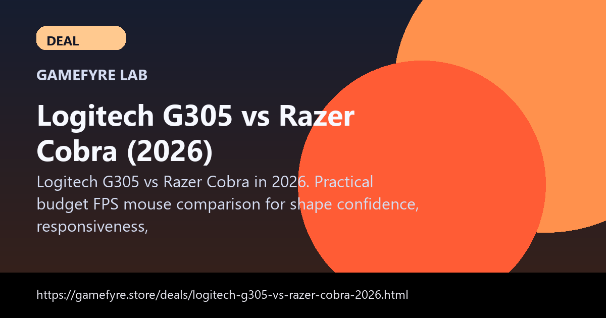 Logitech G305 vs Razer Cobra (2026) visual buying guide