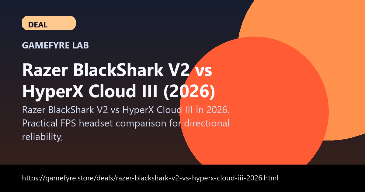 Razer BlackShark V2 vs HyperX Cloud III (2026) visual buying guide
