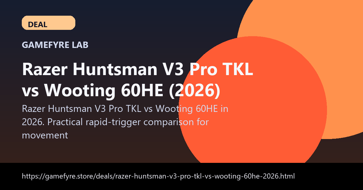 Razer Huntsman V3 Pro TKL vs Wooting 60HE (2026) visual buying guide
