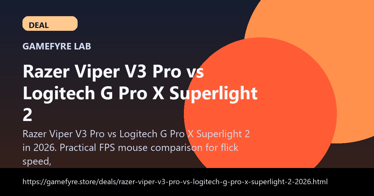 Razer Viper V3 Pro vs Logitech G Pro X Superlight 2 (2026) visual buying guide