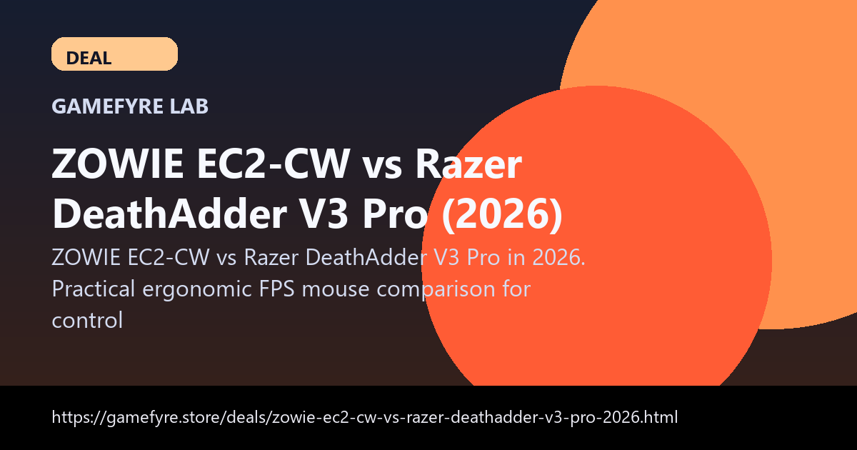 ZOWIE EC2-CW vs Razer DeathAdder V3 Pro (2026) visual buying guide