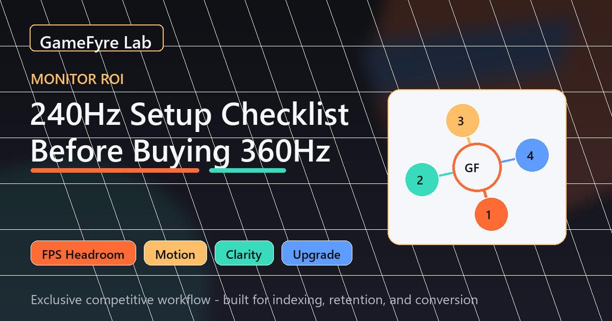 240Hz Setup Checklist Before Buying 360Hz (2026) visual guide