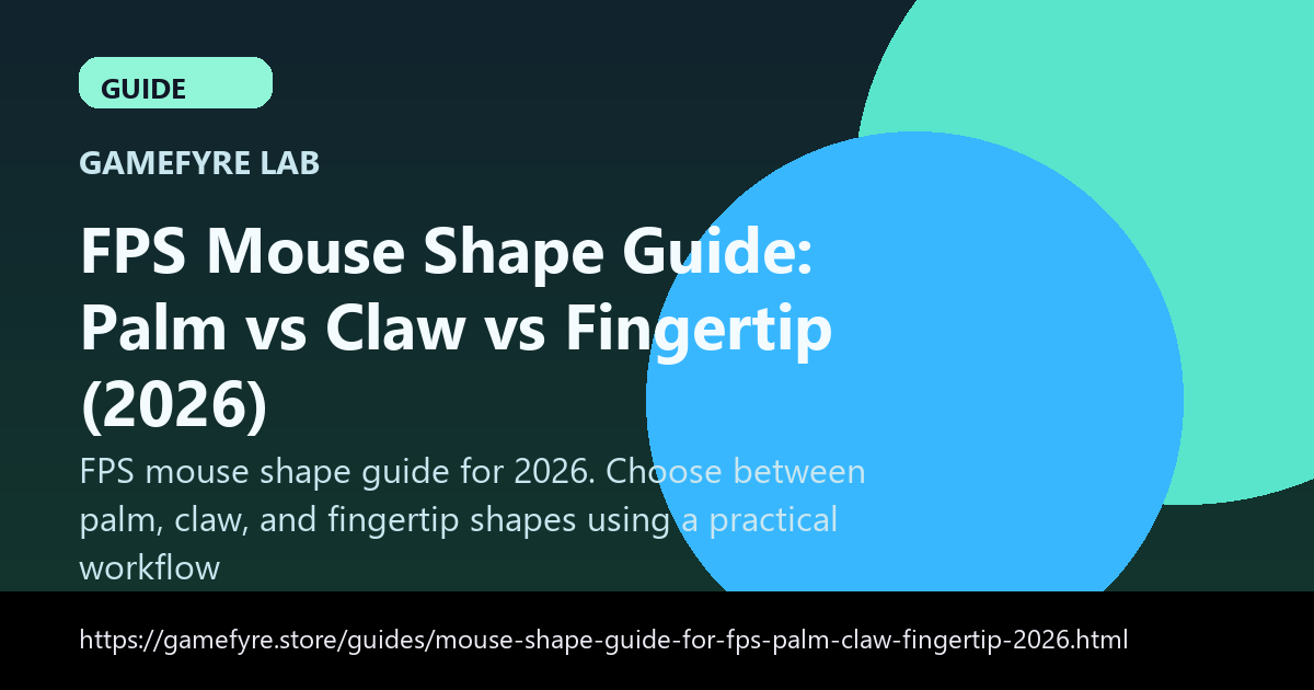 FPS Mouse Shape Guide: Palm vs Claw vs Fingertip (2026) visual guide