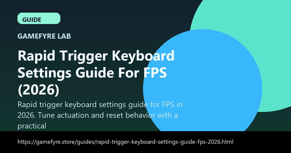 Rapid Trigger Keyboard Settings Guide For FPS (2026) visual guide