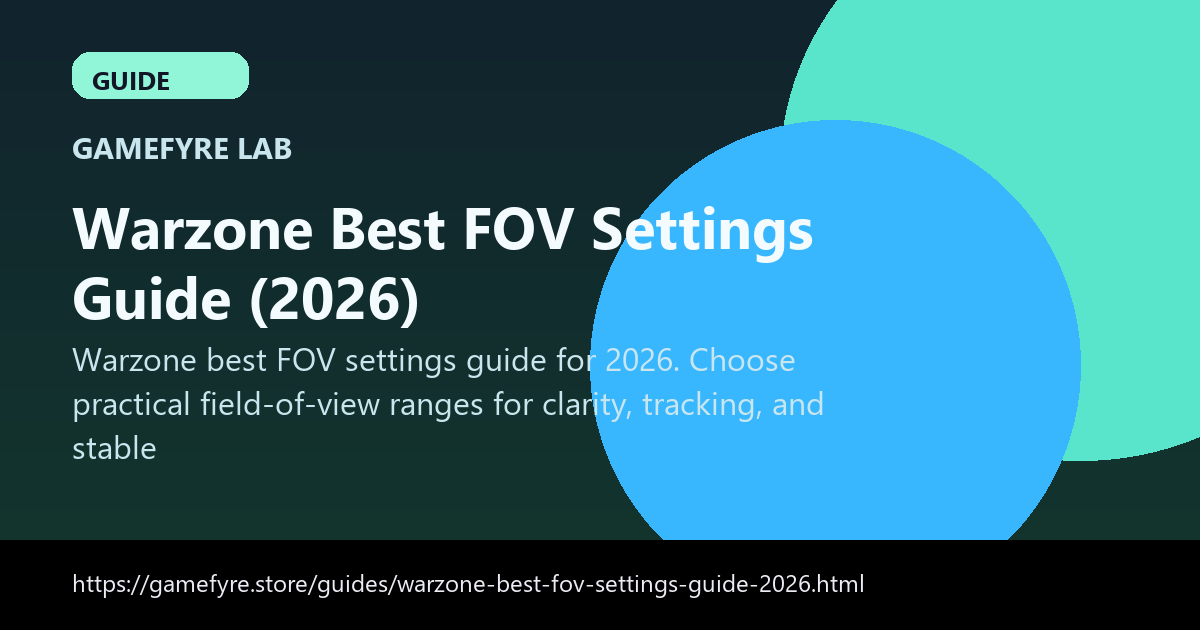 Warzone Best FOV Settings Guide (2026) visual guide